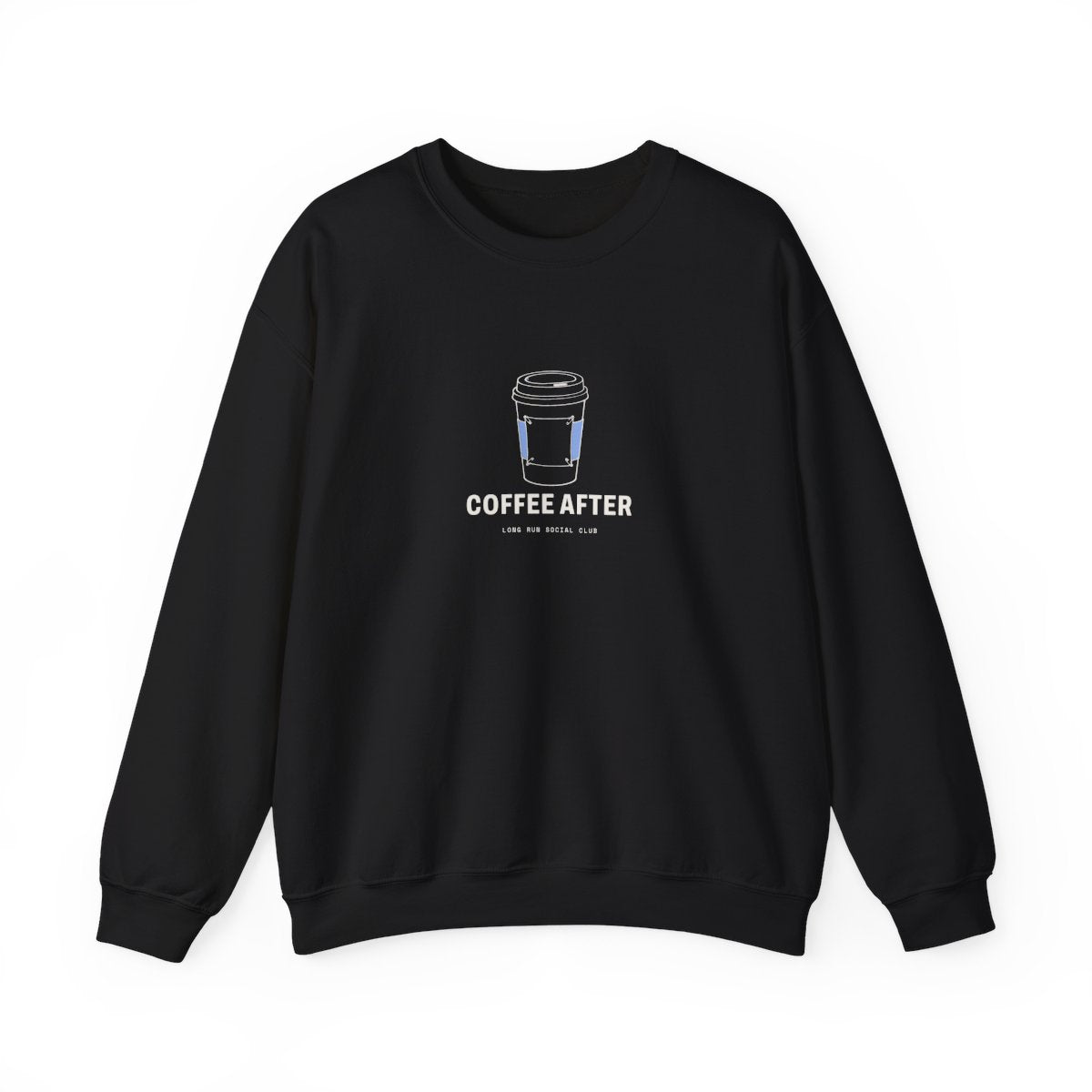 Coffee After Crewneck in Black, front view