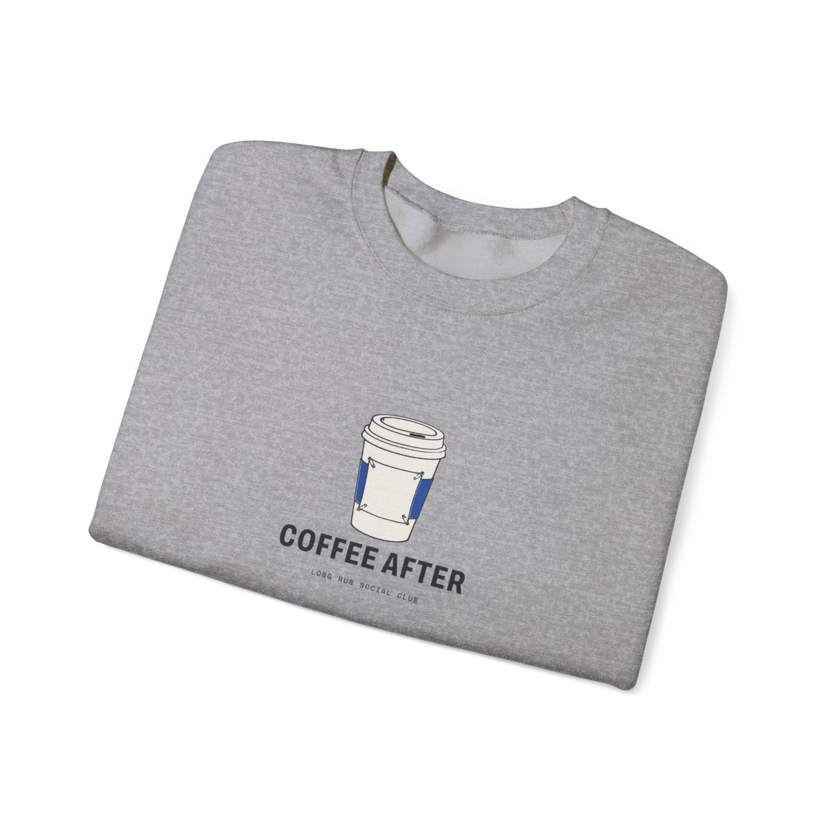Coffee After Crewneck in Sport Grey, folded