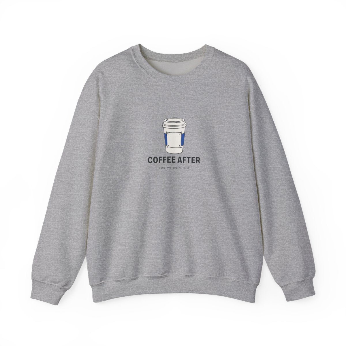 Coffee After Crewneck in Sport Grey, front view
