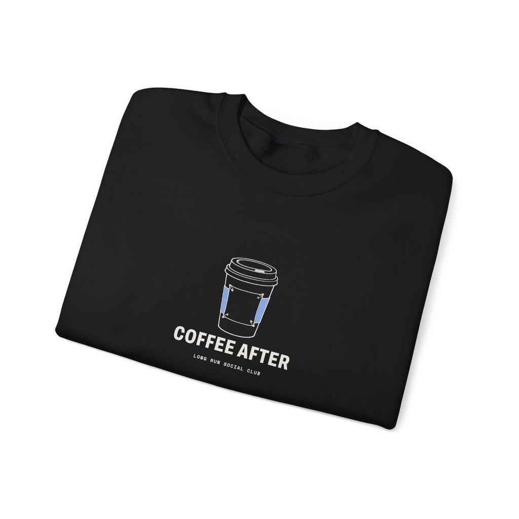 Coffee After Crewneck in Black, folded