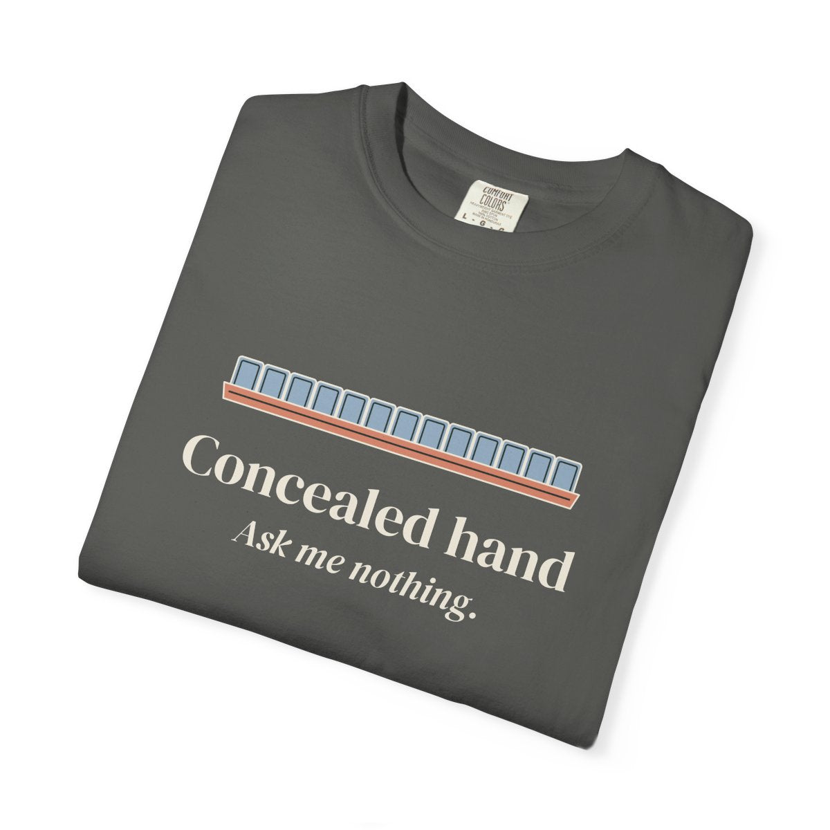 Concealed Hand Tee in Pepper, folded