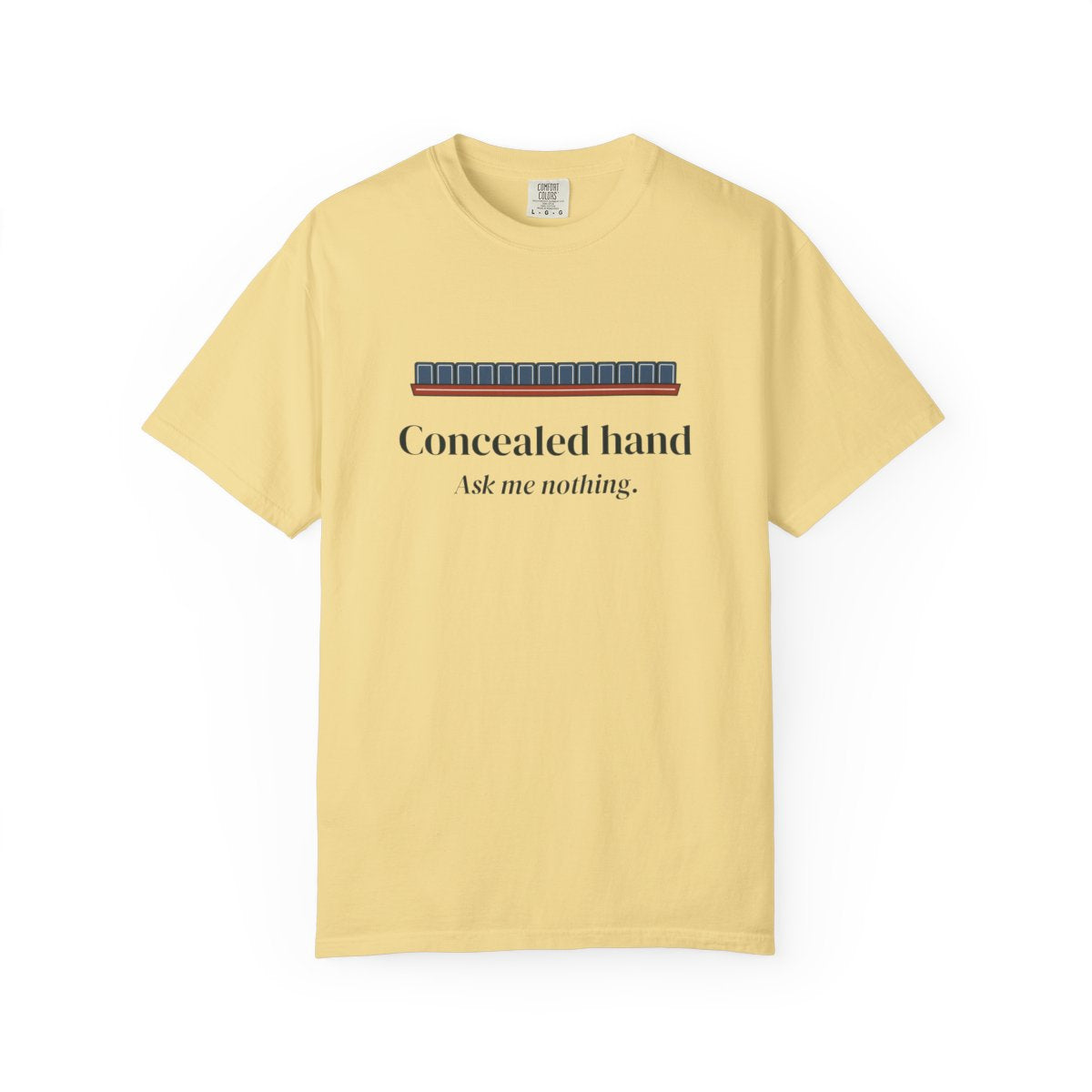 Concealed Hand Tee in Butter, front view
