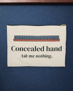 Concealed Hand Zip Pouch in Black zipper, styled