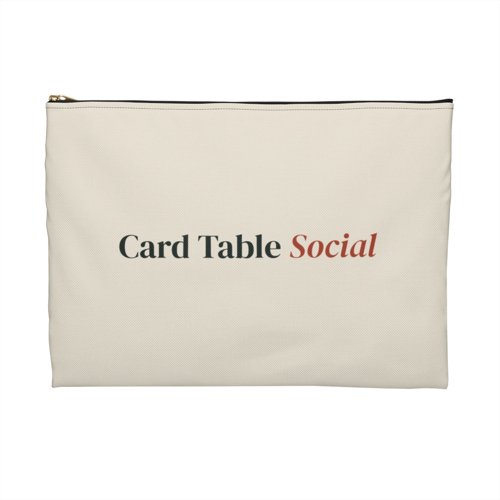 Concealed Hand Zip Pouch in Black zipper, back view