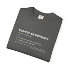 Conversation Pace Tee in Pepper, folded