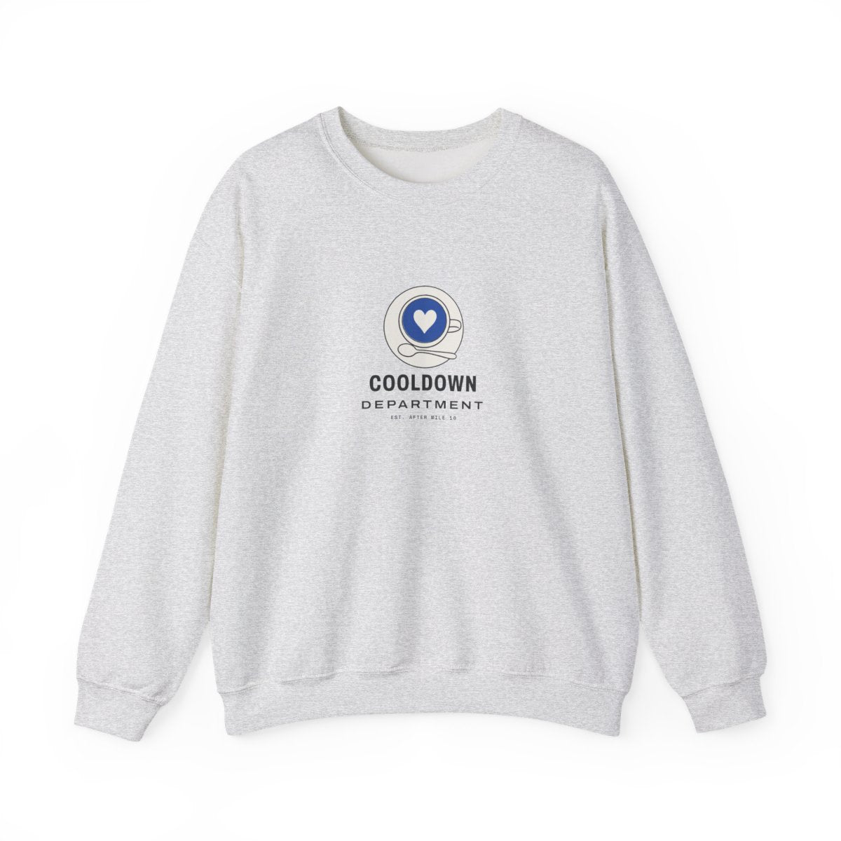 Cooldown Department Crewneck in Ash, front view
