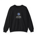 Cooldown Department Crewneck in Black, front view