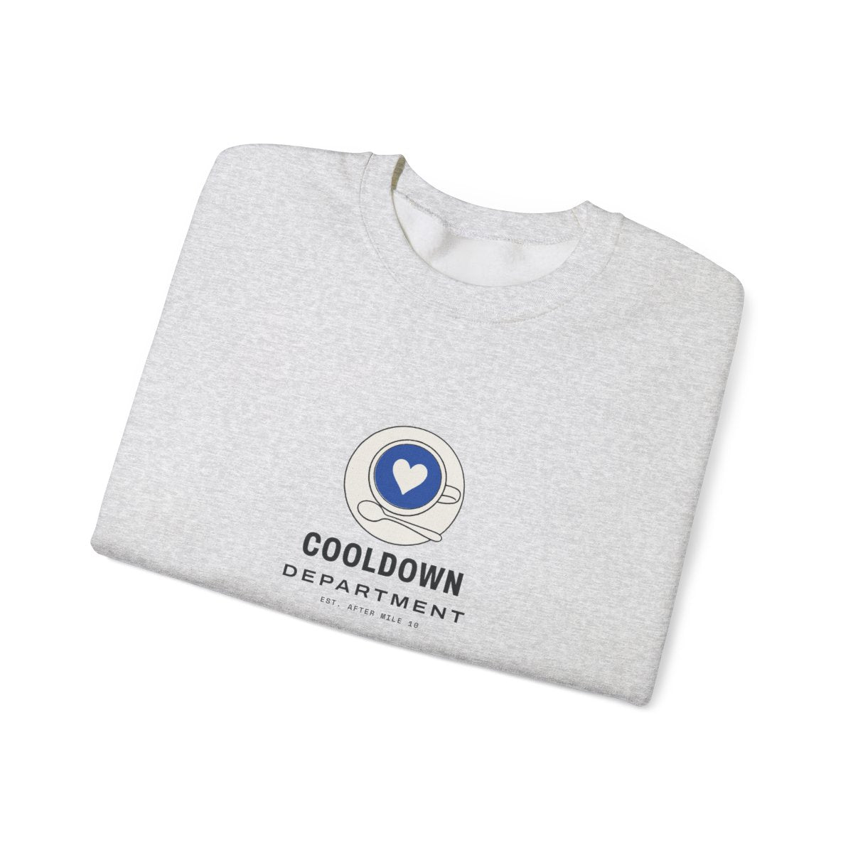 Cooldown Department Crewneck in Ash, folded