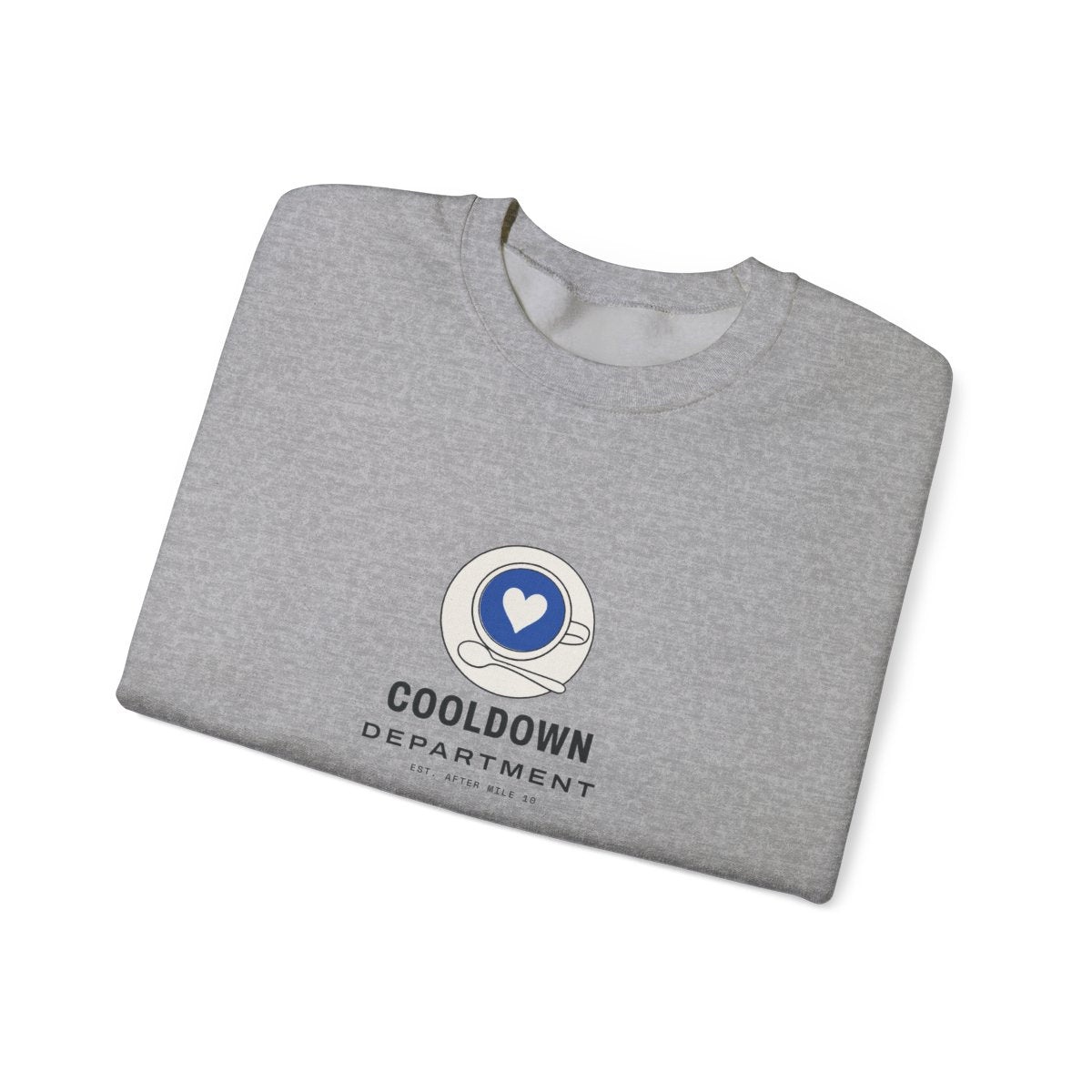 Cooldown Department Crewneck in Sport Grey, folded