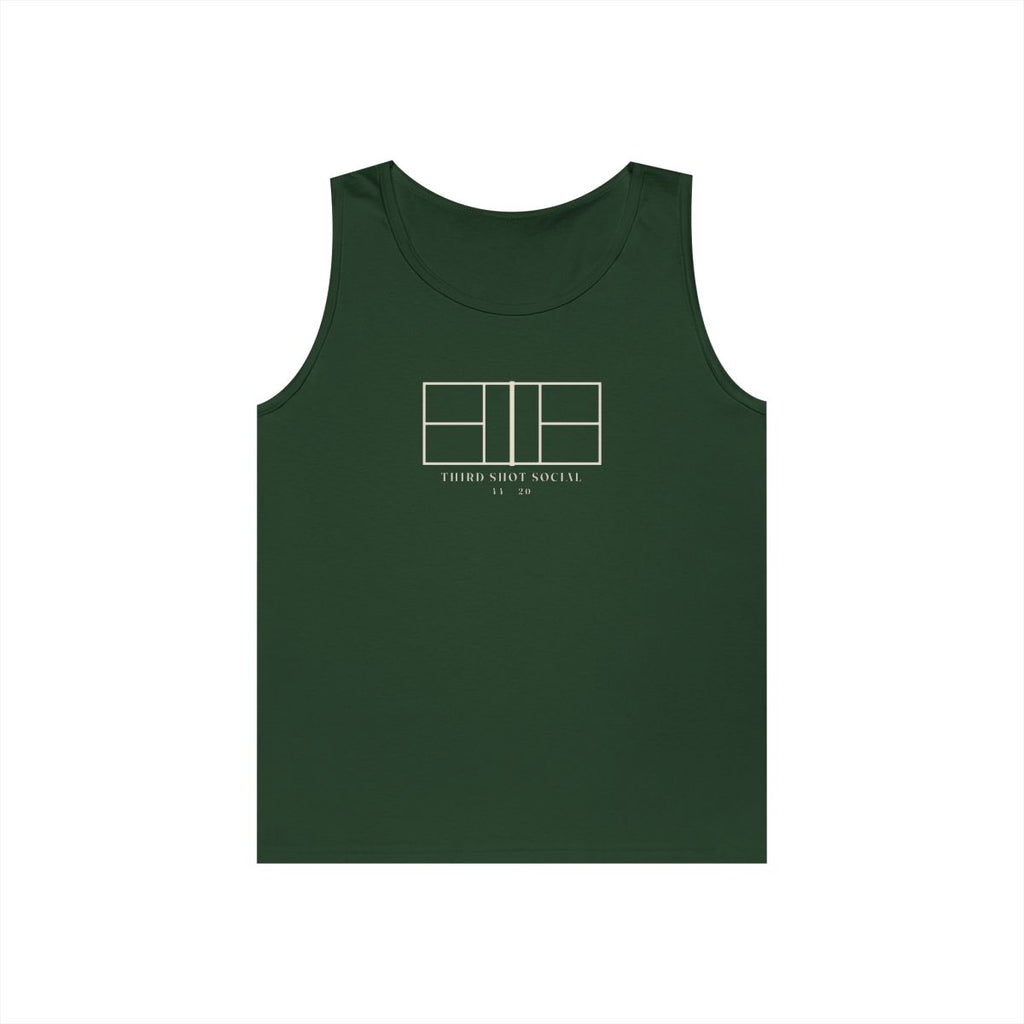 Court Line Drawing Tank in Forest Green, front view