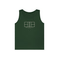 Court Line Drawing Tank in Forest Green, front view