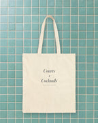 Courts & Cocktails Italic Tote in Natural, styled