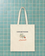 Courtside Lemonade Tote in Natural, styled