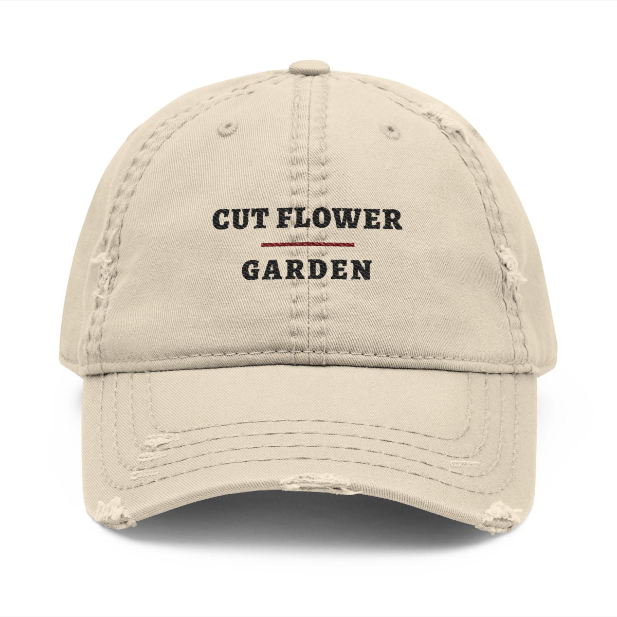 Cut Flower Garden Dad Hat in Khaki, front view