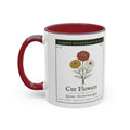 Cut Flower Garden Mug in Maroon, left side