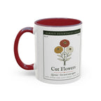 Cut Flower Garden Mug in Maroon, left side