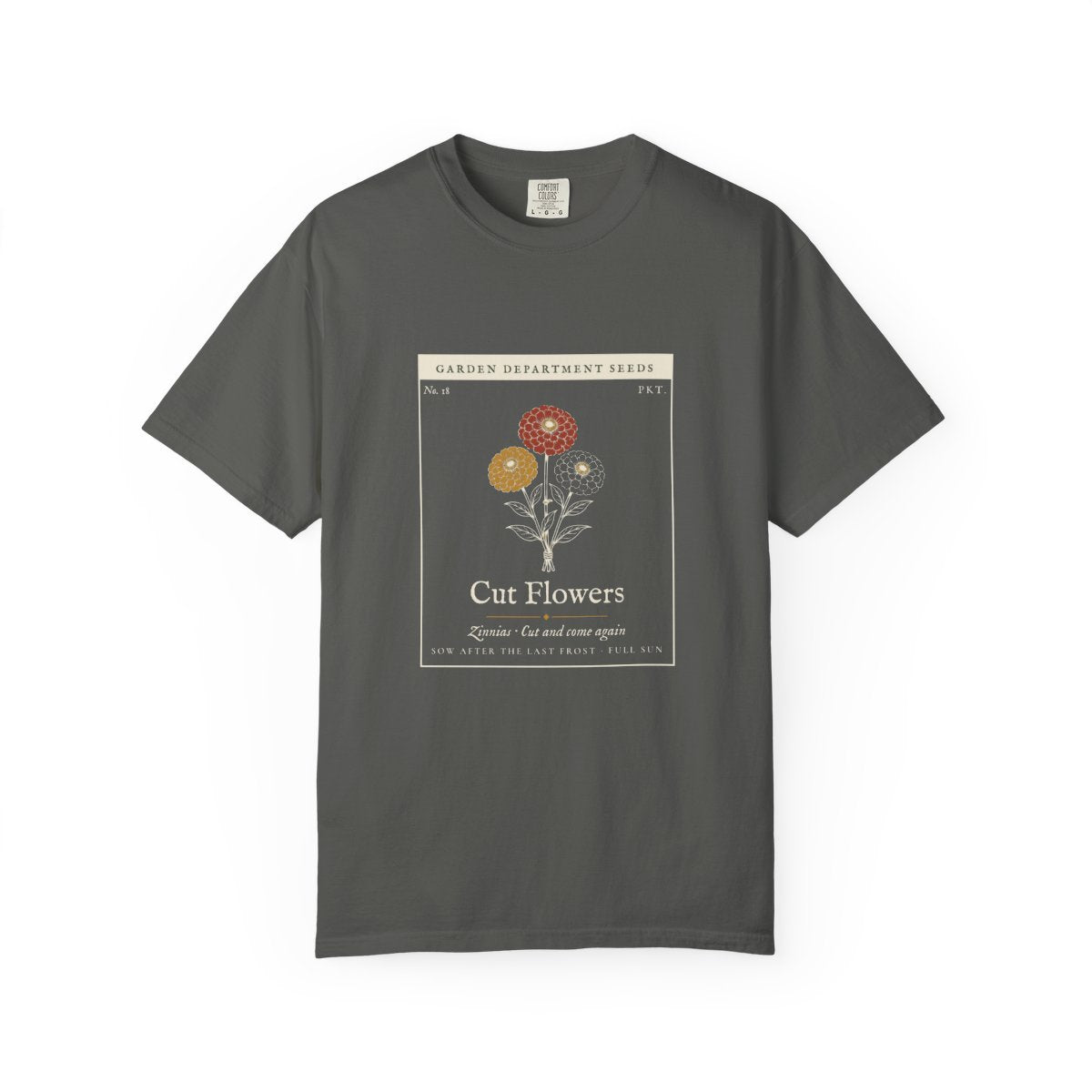Cut Flower Garden Tee in Pepper, front view