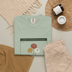 Cut Flower Garden Tee in Bay, fabric and print detail