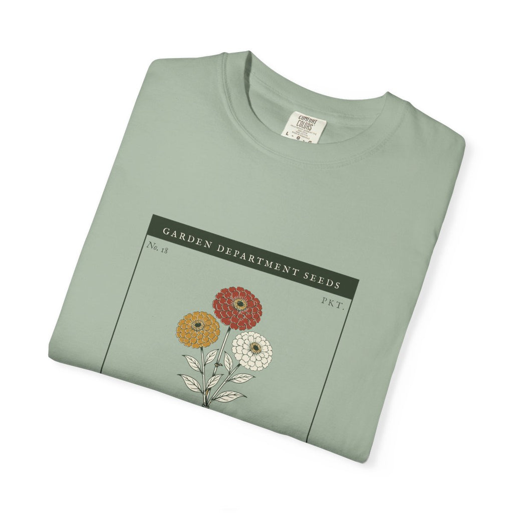 Cut Flower Garden Tee in Bay, folded