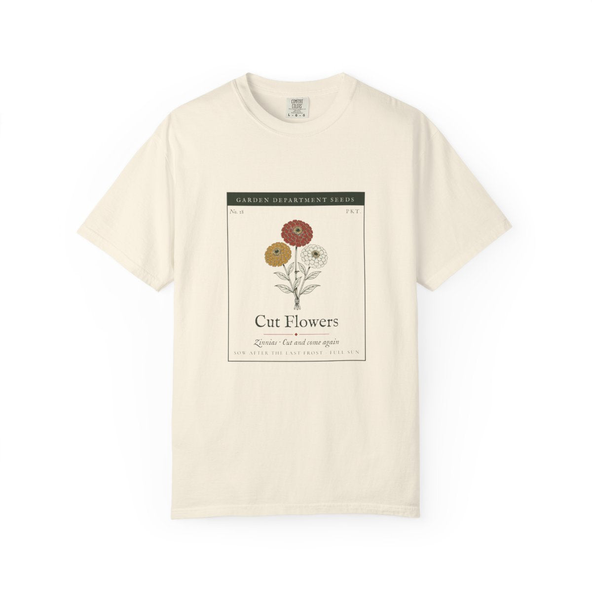 Cut Flower Garden Tee in Ivory, front view