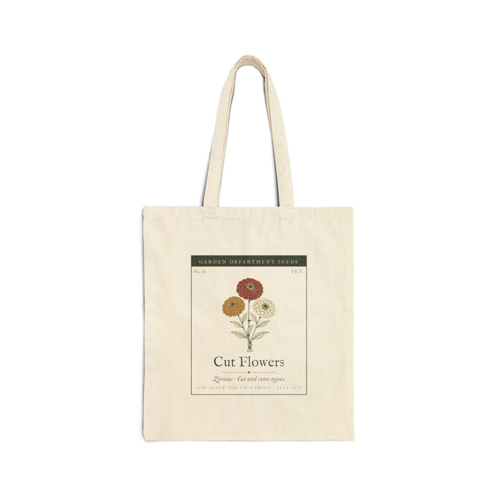 Cut Flower Garden Tote in Natural, front view