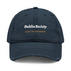 Dahlia Society Dad Hat in Dark Navy, front view