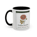 Dahlia Society Mug in Black, left side