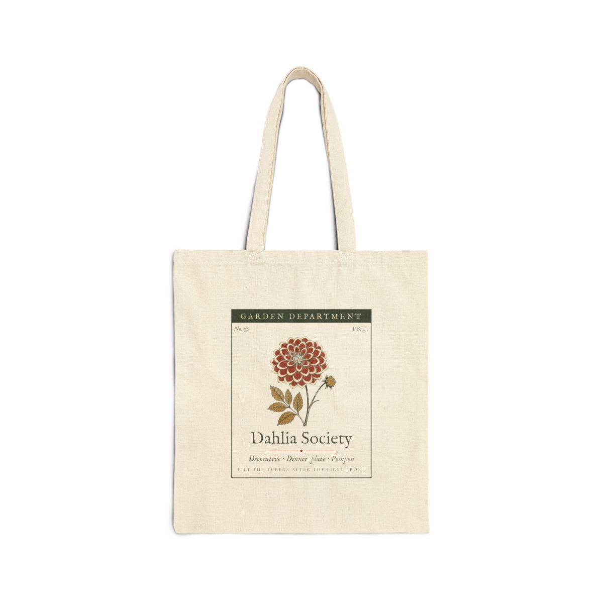 Dahlia Society Tote in Natural, front view