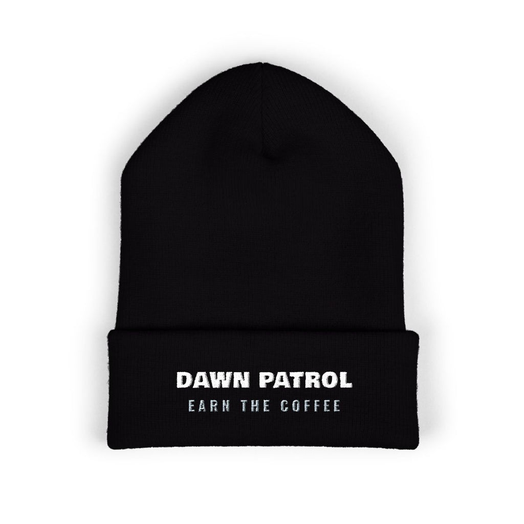Dawn Patrol Beanie in Black, front view