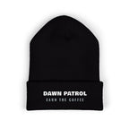 Dawn Patrol Beanie in Black, front view