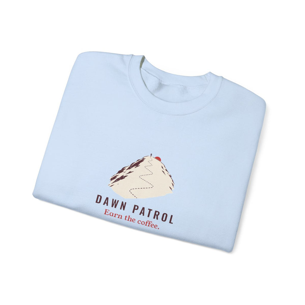 Dawn Patrol Crewneck in Light Blue, folded