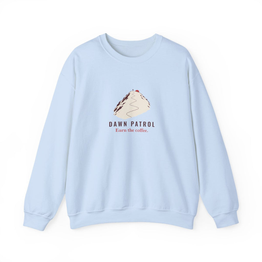 Dawn Patrol Crewneck in Light Blue, front view