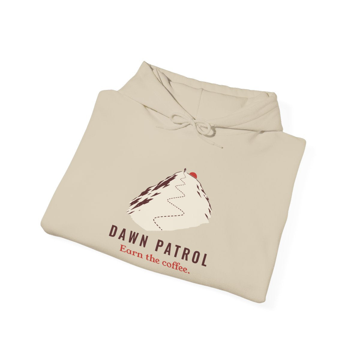 Dawn Patrol Hoodie in Sand, folded