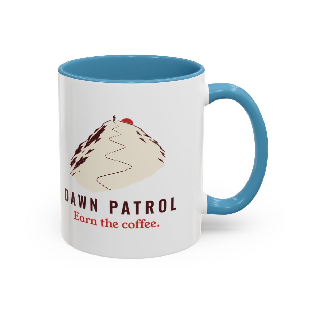 Dawn Patrol Mug in Light Blue, right side