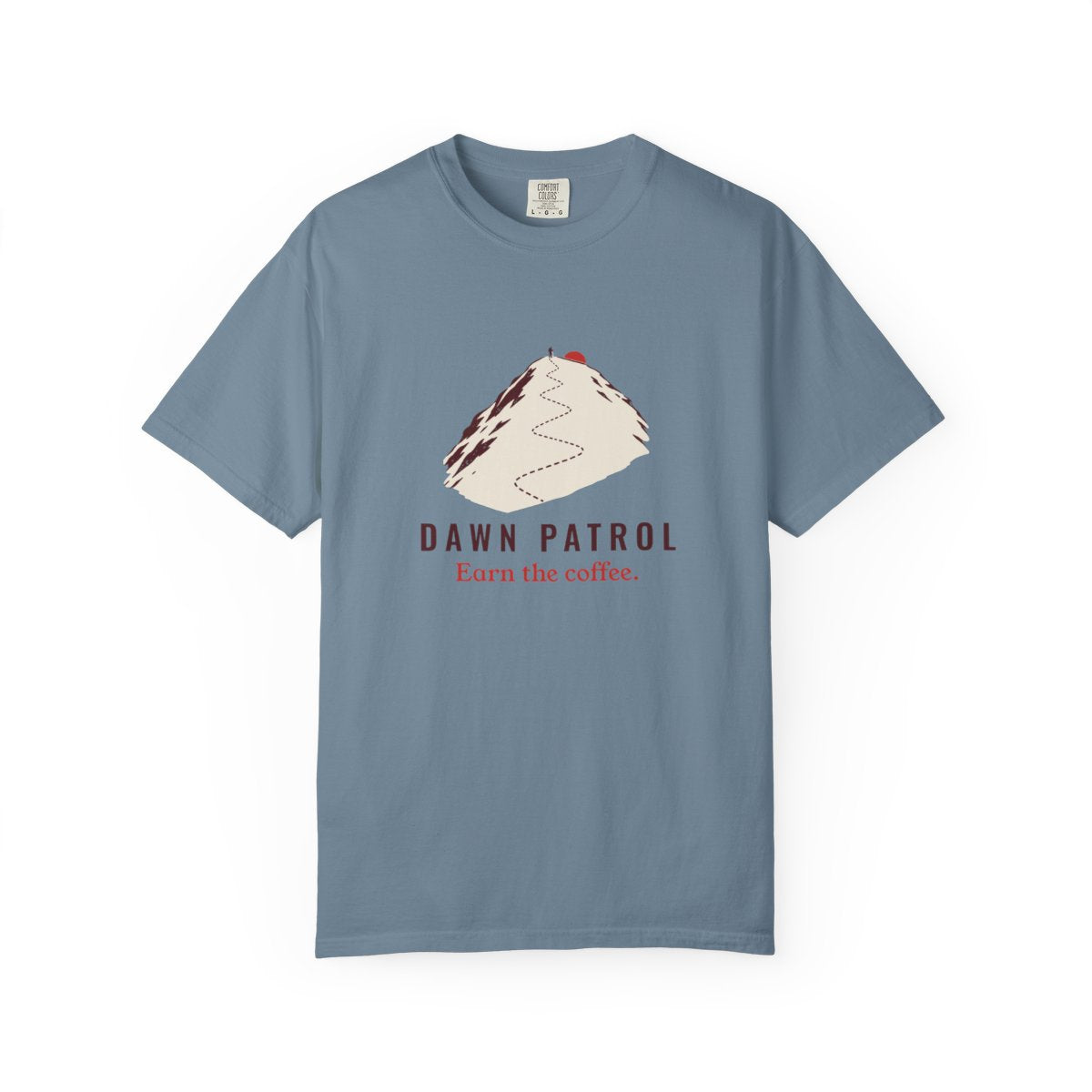Dawn Patrol Tee in Ice Blue, front view