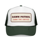 Dawn Patrol Trucker Hat in Dark Green / White / Dark Green, front view