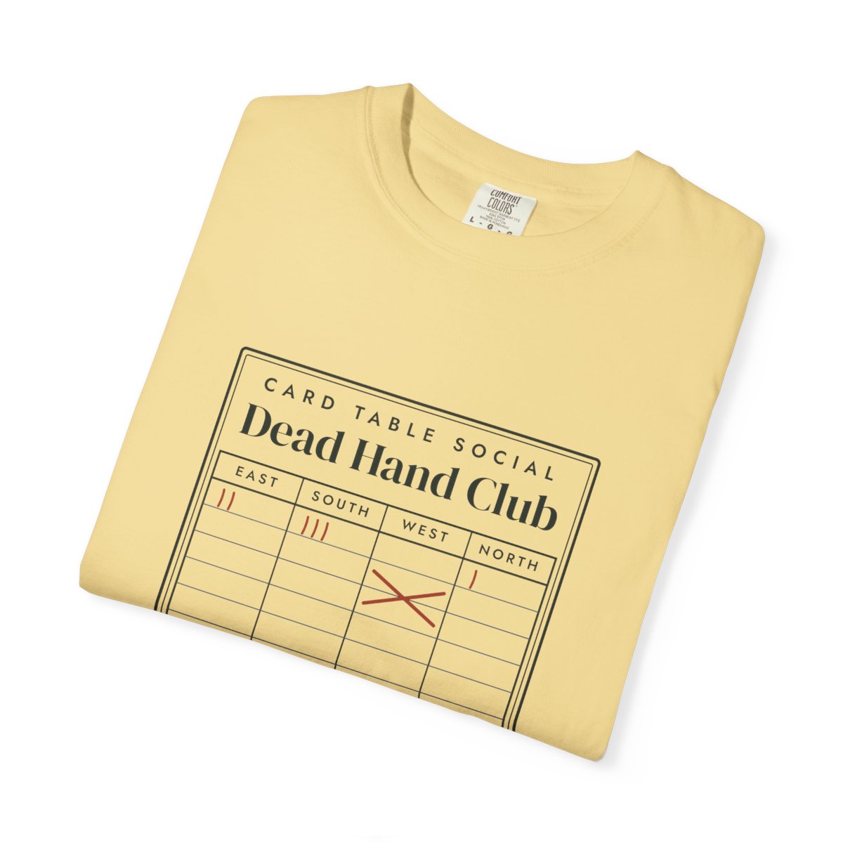 Dead Hand Club Tee in Butter, folded