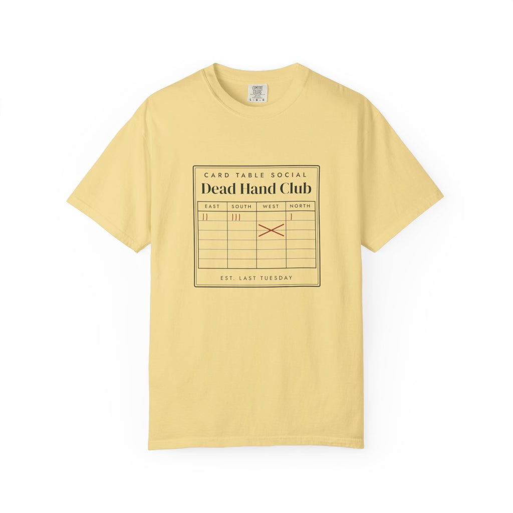 Dead Hand Club Tee in Butter, front view