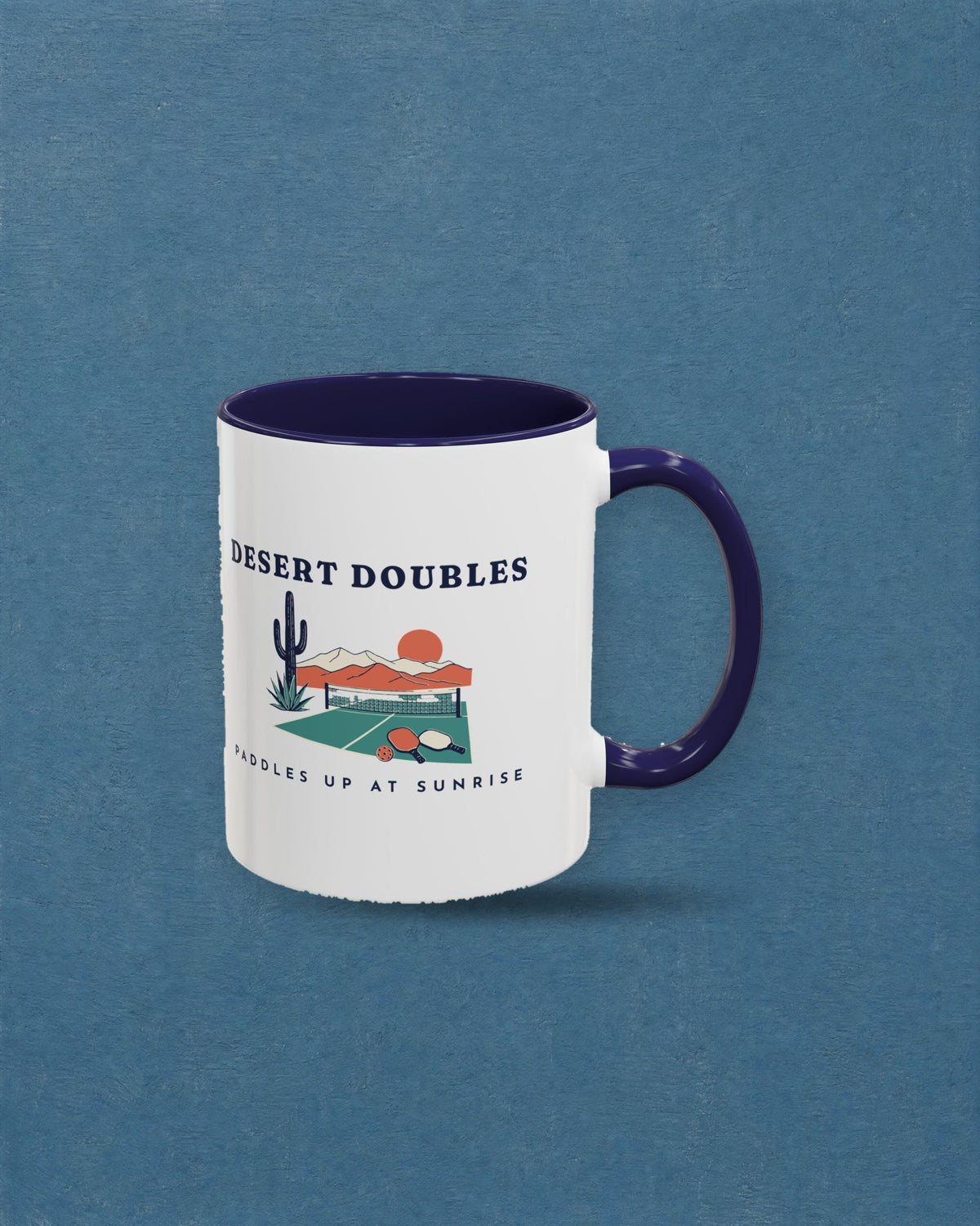 Desert Doubles Mug in Navy, styled