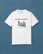 Desert Doubles Tee in White, styled