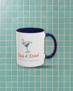 Dink & Drink Mug in Navy, styled