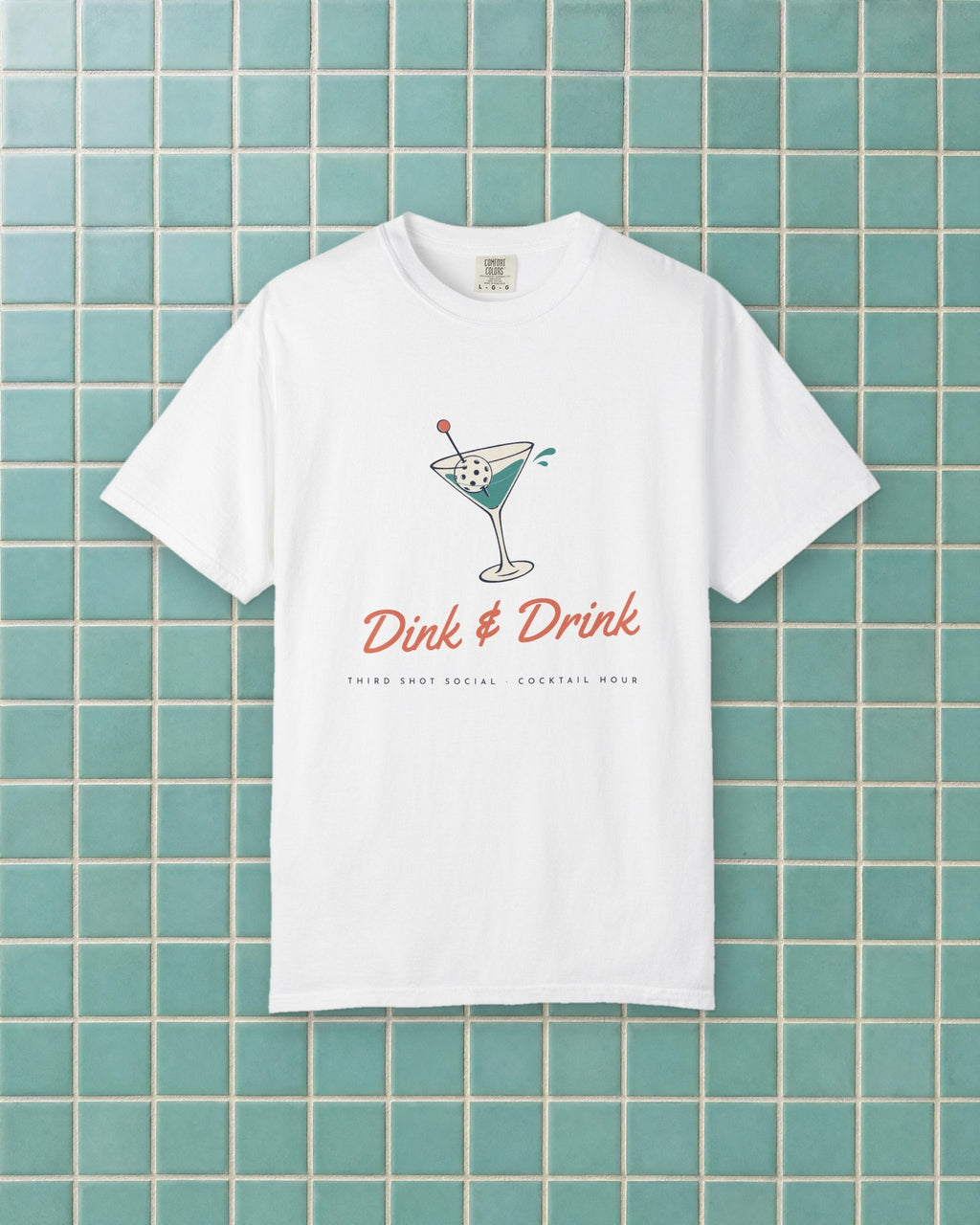 Dink & Drink Tee in White, styled