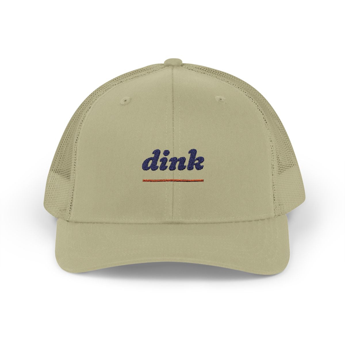 Dink Trucker Hat in Khaki, front view