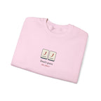 Don't Pass the Joker Crewneck in Light Pink, folded