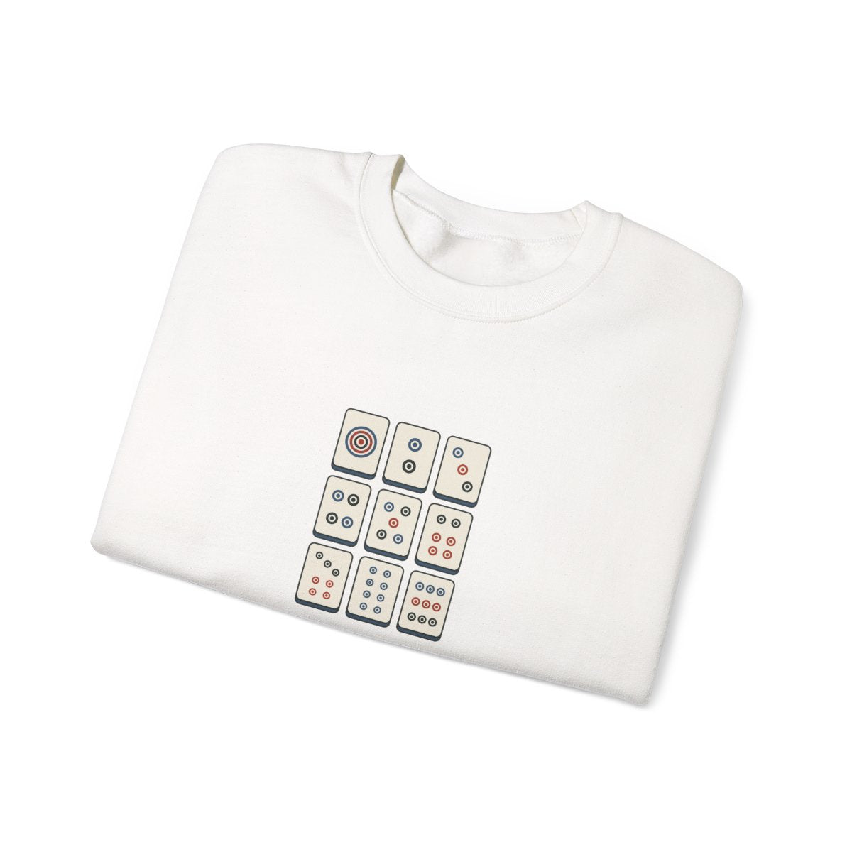 Dots Crewneck in White, folded