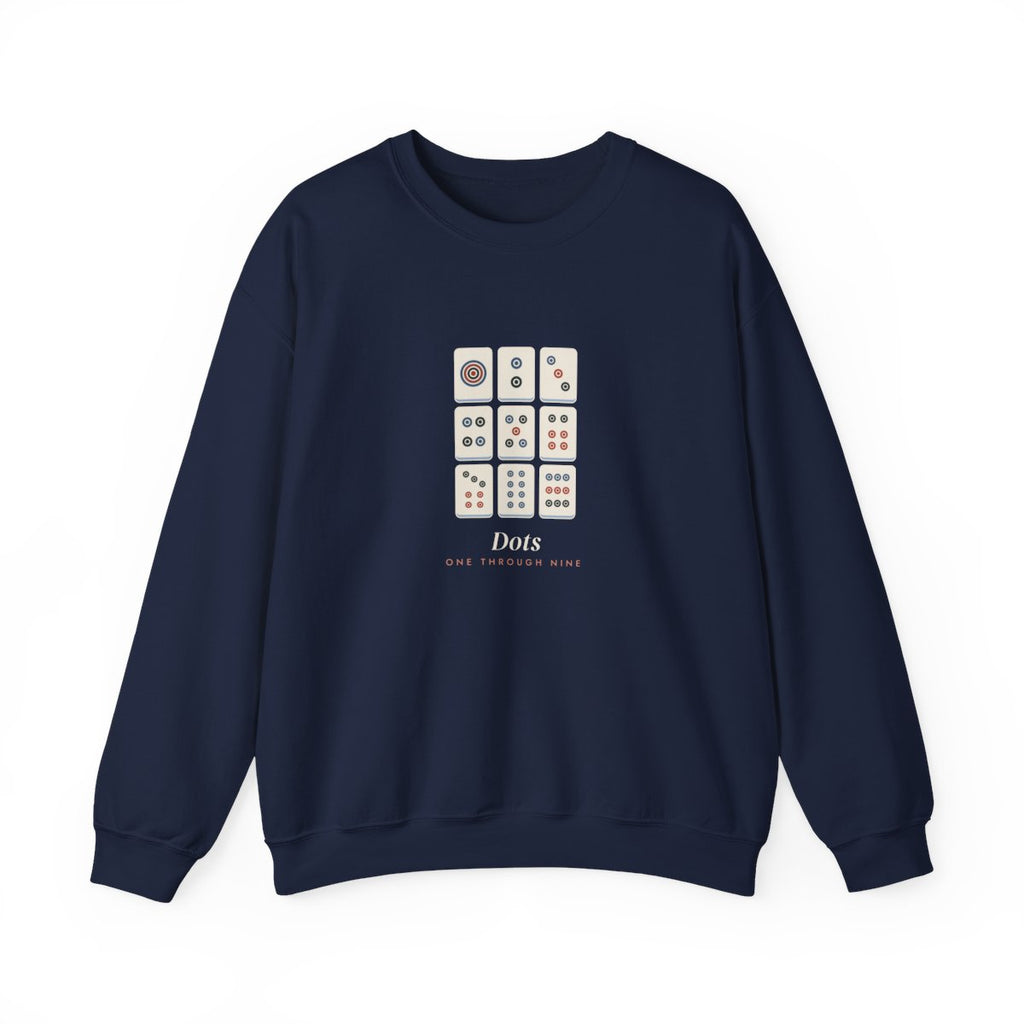Dots Crewneck in Navy, front view