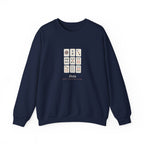 Dots Crewneck in Navy, front view