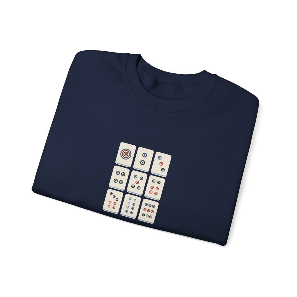 Dots Crewneck in Navy, folded