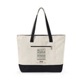 Dots Mahj Bag in Natural/Black, front view