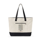 Dots Mahj Bag in Natural/Black, front view
